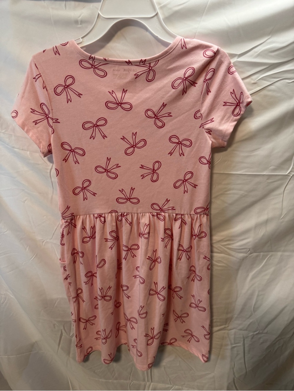 Cat & Jack Pink Dress with Red Bow Print